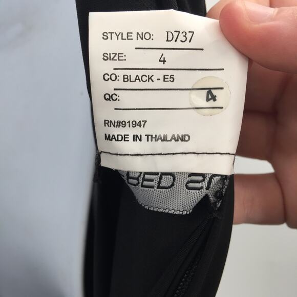 Alfred Sung Fit Flare Maxi Dress Sleeveless Crew Neck Zip Back Black SZ 4 NWT - Picture 7 of 9